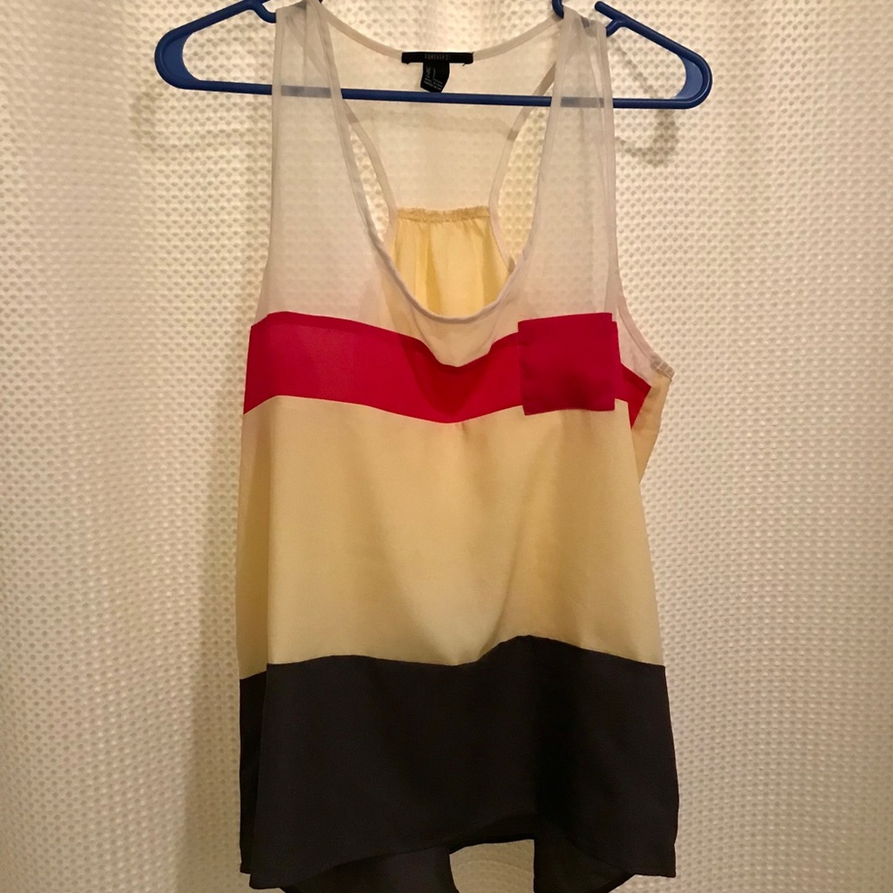 ✨2/$10 | Forever 21 color block tank top